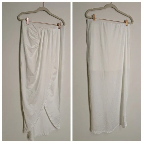 LAST CALL//Draped Maxi Skirt in White by Shein NWOT Size XL - Picture 6 of 12